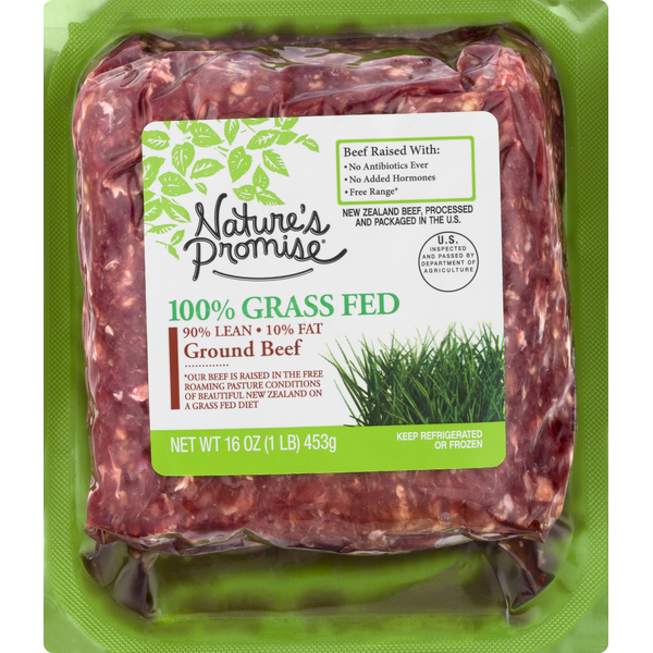 Packaged Meat Nature's Promise Ground Beef, 90%/10%, 100% Grass Fed hero