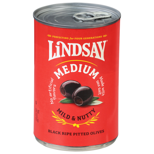 Pickles, Peppers & Olives Lindsay Olives, Black Ripe Pitted, Medium hero