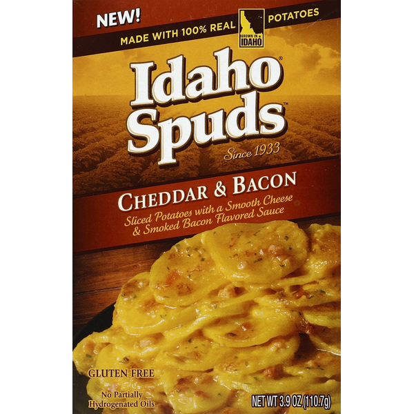 Instant Foods Idaho Spuds Potatoes, Cheddar & Bacon hero