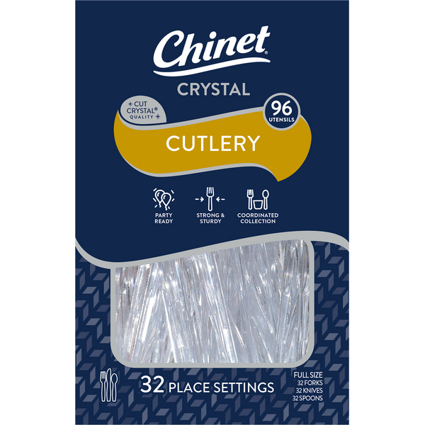 Plates, Bowls, Cups & Flatware Chinet Plastic Mixed Cutlery (96 Count) hero