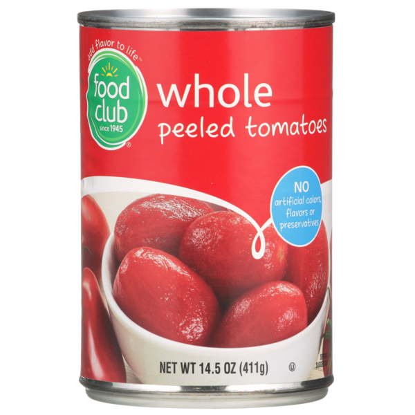 Canned & Jarred Vegetables Food Club Whole Peeled Tomatoes hero