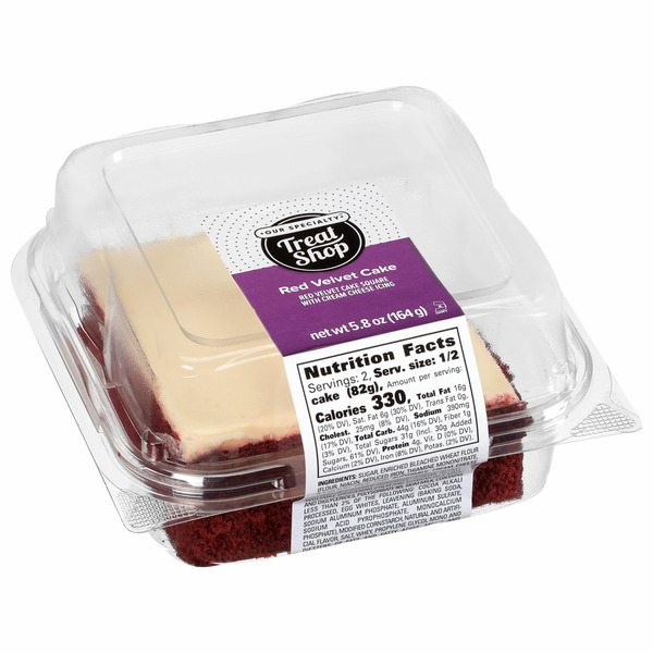 Cookies & Cakes Our Specialty Individual Red Velvet Cake Square With Cream Cheese Icing hero