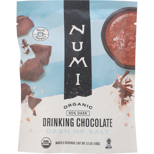 Cocoa & Drink Mixes Numi Drinking Chocolate, Organic, 65% Dark, Dash of Salt hero