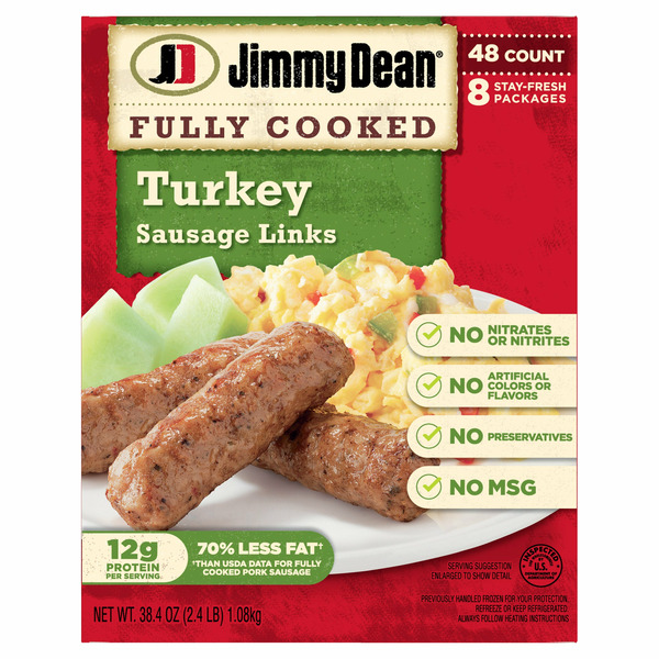 Frozen Meals Jimmy Dean Turkey Sausage Links 48 ct hero