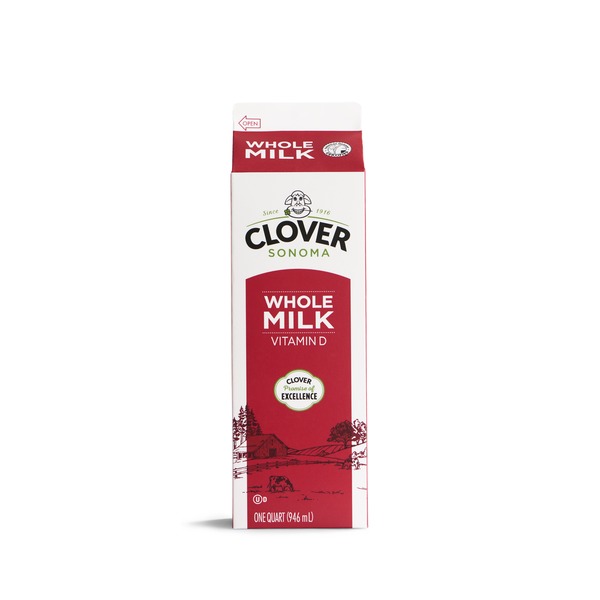 Milk Clover Sonoma Conventional Whole Milk Quart hero