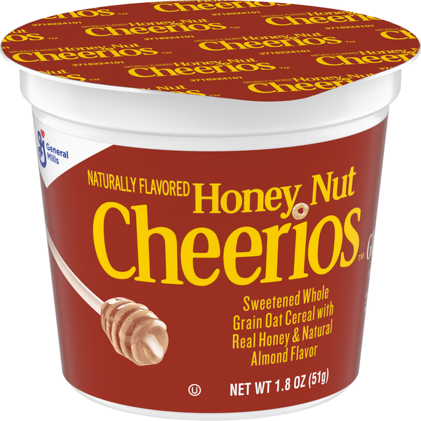 Honey Nut Cheerios Gluten Free Cereal in a Cup, Single Serve Cereal Cup hero