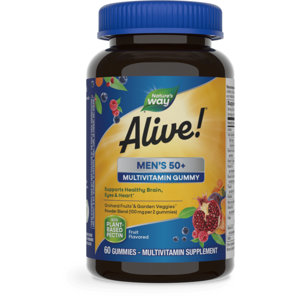 Nature's Way Alive! Men's 50 + Gummy Vitamins with Lycopene & Lutein hero