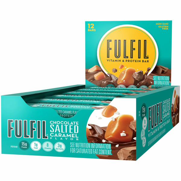 FULFIL Chocolate Salted Caramel Flavored Protein Bars hero