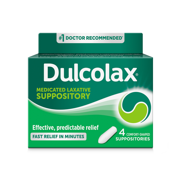 Digestive Health Dulcolax Medicated Stimulant Laxative Suppositories hero