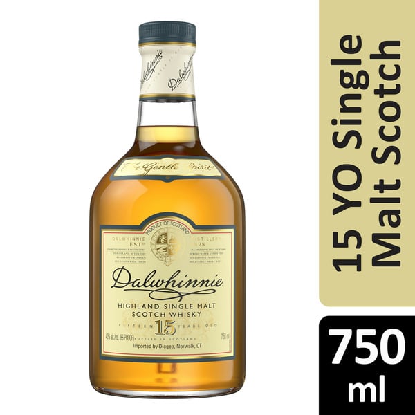 Whiskey Dalwhinnie 15 YR Highland Single Malt Scotch Whisky hero