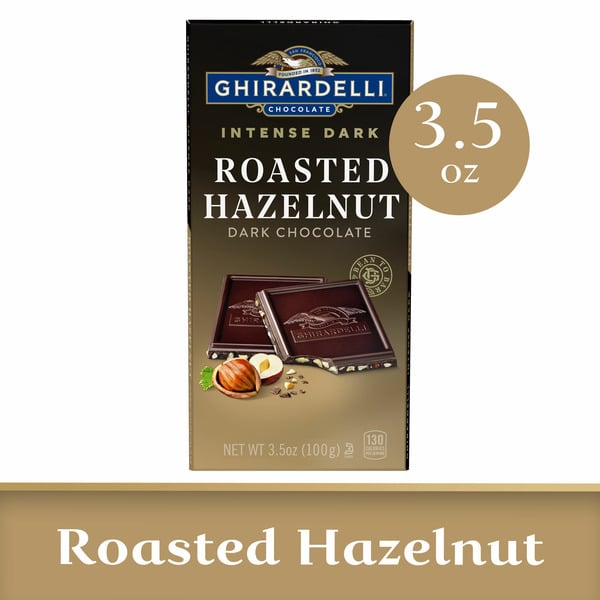 Candy & Chocolate Ghirardelli Intense Dark Chocolate Bar - Hazelnut Heaven hero