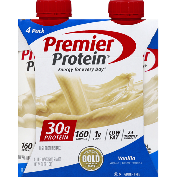 Protein & Meal Replacements Premier Protein High Protein Shake, Vanilla, 4 Pack hero