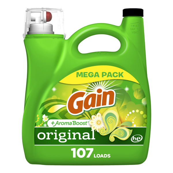 Laundry Gain Liquid Laundry Detergent, Original Scent, 107 Loads hero