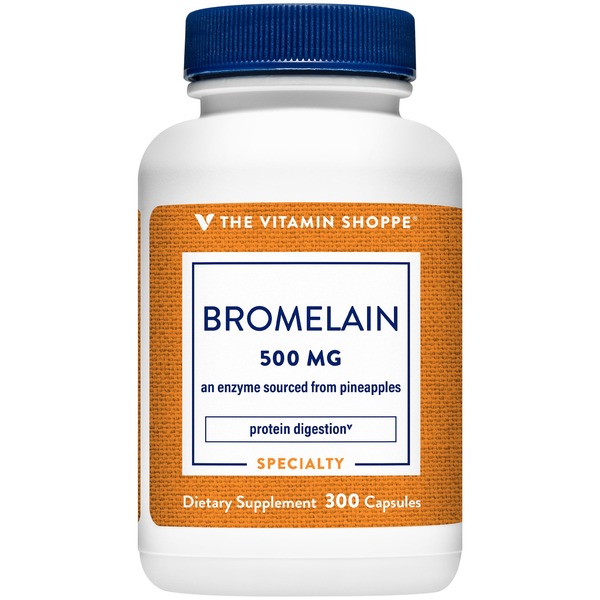 Enzymes The Vitamin Shoppe Bromelain Enzyme Sourced from Pineapples - 500 MG (300 Capsules) hero