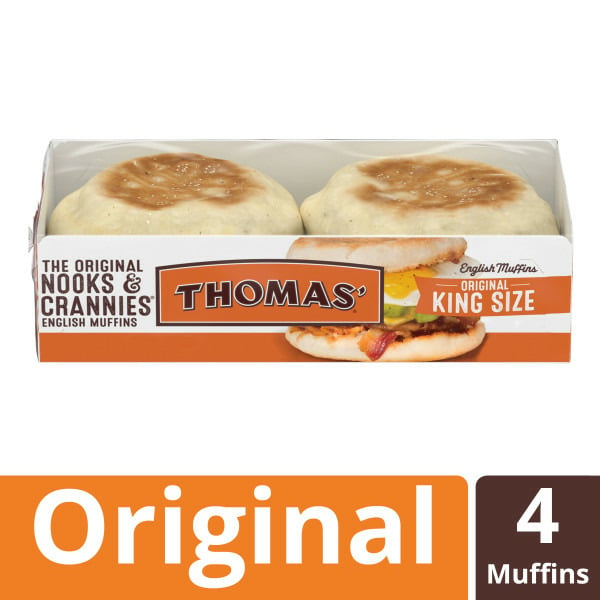 Breakfast Bakery Thomas’ 4 count, Original King Size English Muffins hero