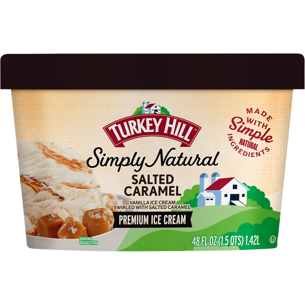 Ice Cream & Ice Turkey Hill Ice Cream, Premium, Salted Caramel hero