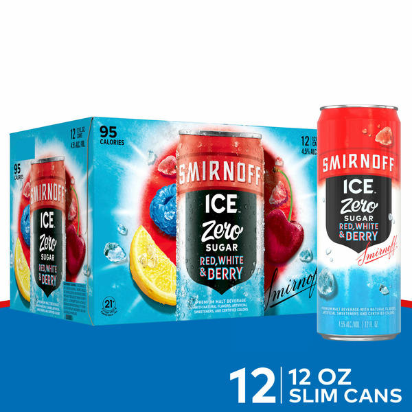 Smirnoff Ice Zero Sugar Red White & Berry hero