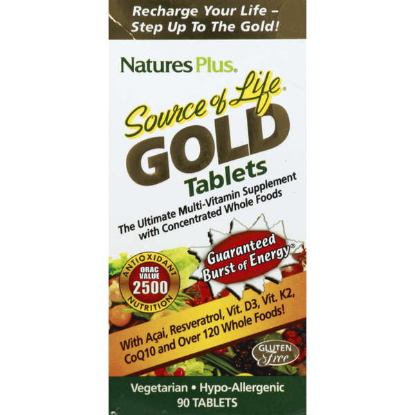 Multi Vitamins NaturesPlus Multi-Vitamin Supplement, Gold, Tablets hero