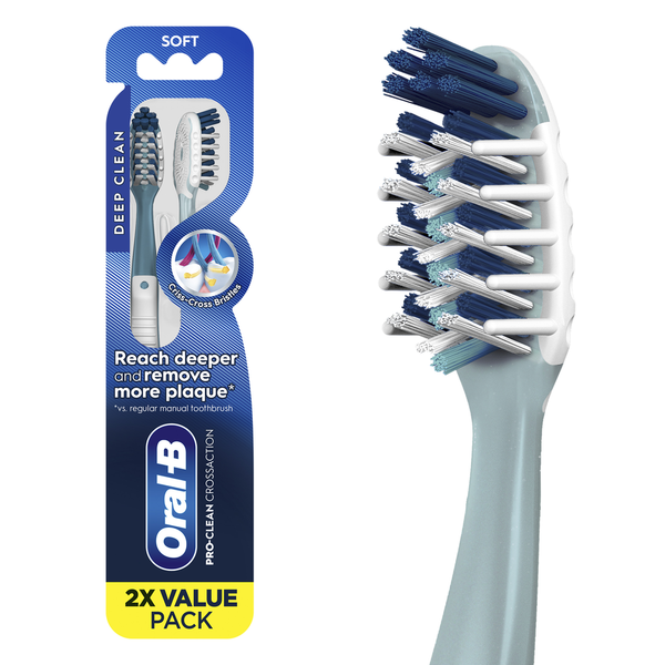 Oral Hygiene Oral-B CrossAction All In One Toothbrushes, Deep Plaque Removal, Soft hero