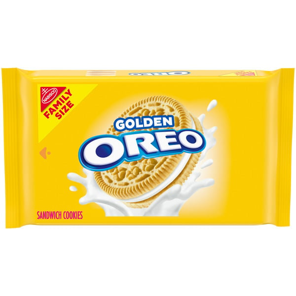 Cookies & Cakes Oreo Golden Sandwich Cookies, Family Size hero