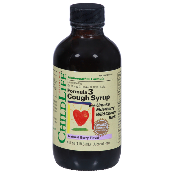 Cold, Flu & Allergy ChildLife Cough Syrup, Formula 3, Natural Berry Flavor hero