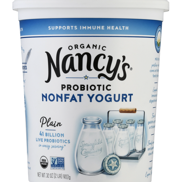 Yogurt Nancy's Yogurt, Nonfat, Organic, Plain hero