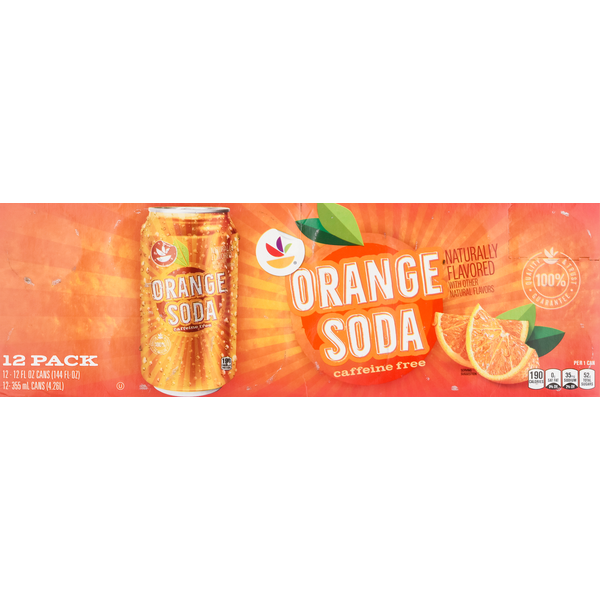 Soft Drinks Store Brand Soda, Orange, Caffeine Free, 12 Pack hero