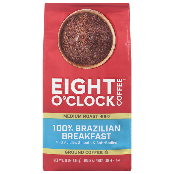 Coffee Eight O’Clock Coffee, Ground, Medium Roast, 100% Brazilian Breakfast hero