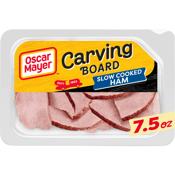 Packaged Lunchmeat Oscar Mayer Carving Board Slow Cooked Ham Sliced Deli Sandwich Lunch Meat hero