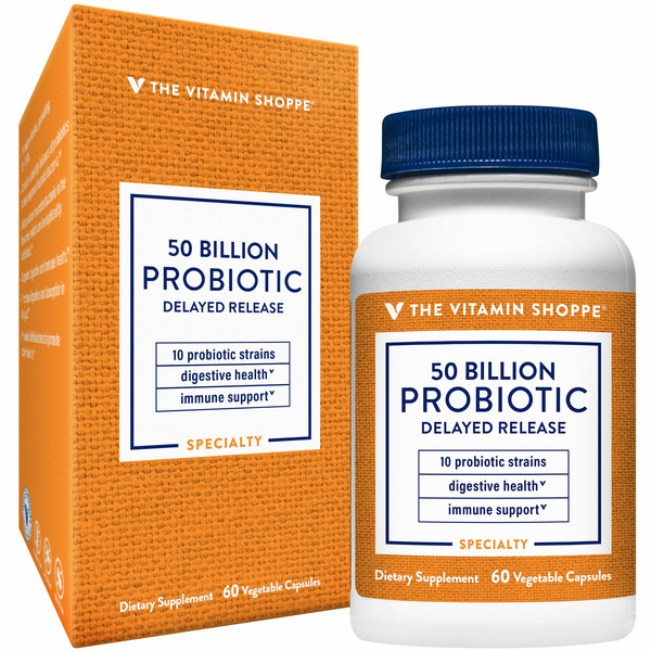 Probiotics The Vitamin Shoppe Probiotic - 50 Billion CFUs - Delayed Release (60 Vegetarian Capsules) hero