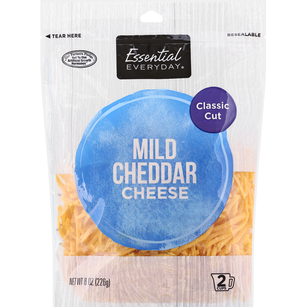 Packaged Cheese Essential Everyday Cheese, Mild Cheddar, Classic Cut hero