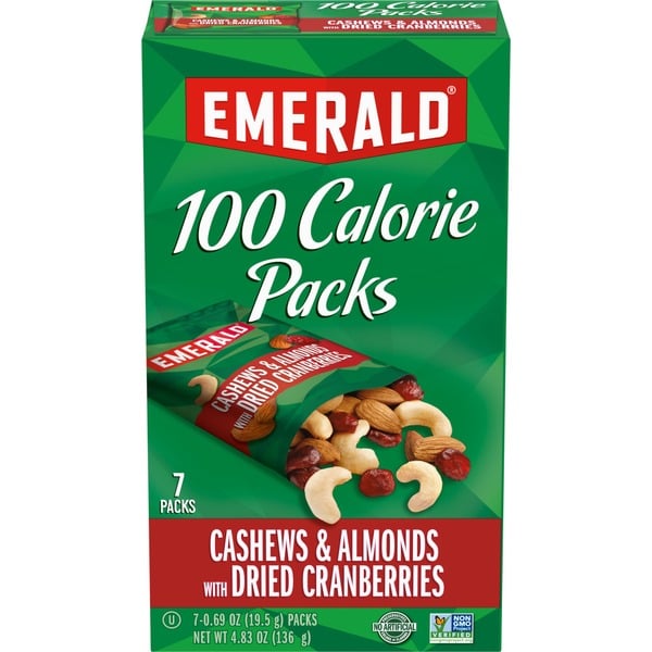 Nuts, Seeds & Dried Fruit Emerald Cashews & Almonds with Dried Cranberries hero