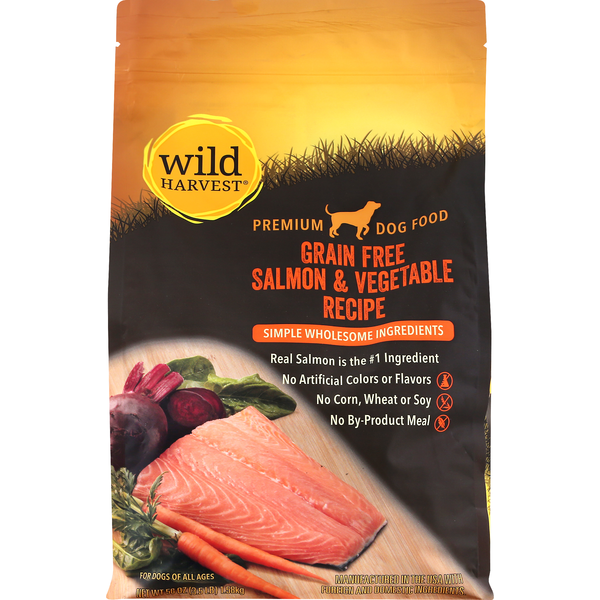 Dog Food & Care Wild Harvest Dog Food, Premium, Grain Free, Salmon & Vegetable Recipe hero