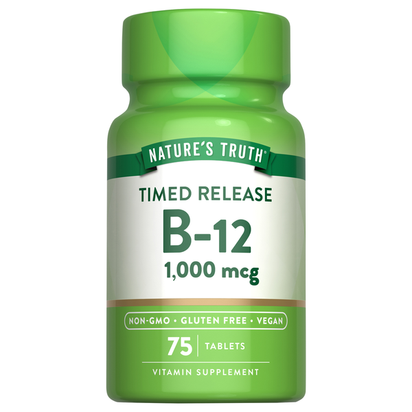 Vitamins & Supplements Nature's Truth Vitamin B-12 Time Release Tablets hero