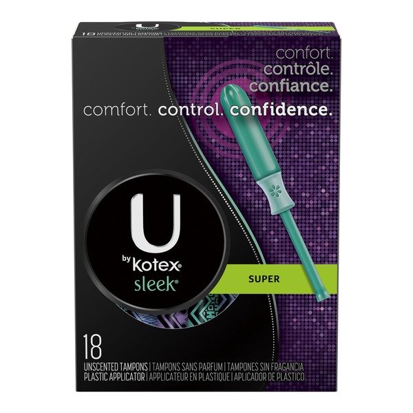 Feminine Care U by Kotex Super ABS Premium Tampons Sleek hero