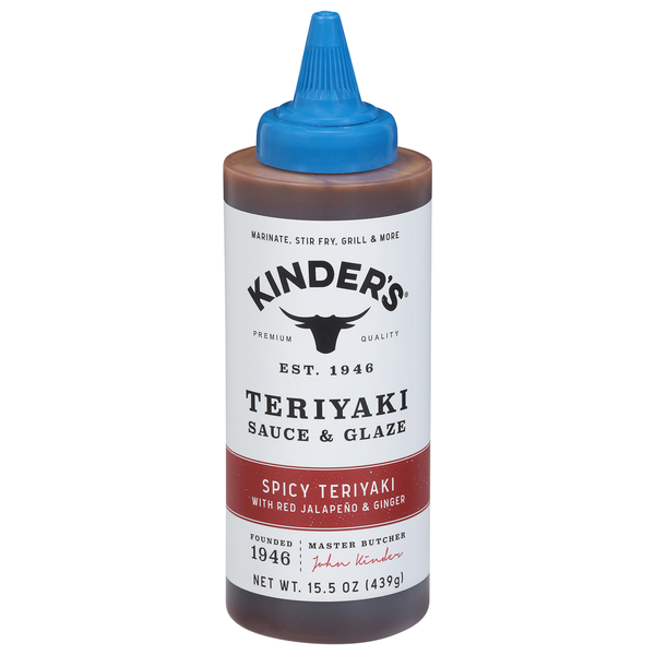 Kinder's Sauce & Glaze, Spicy Teriyaki with Red Jalapeno & Ginger hero