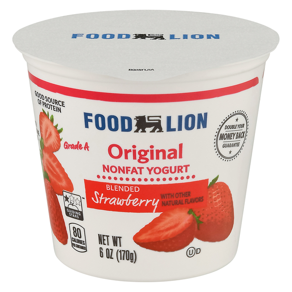 Yogurt Food Lion Nonfat Yogurt Strawberry hero