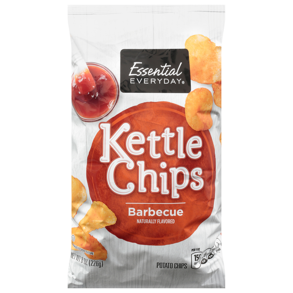 Chips & Pretzels Essential Everyday Potato Chips, Barbecue, Kettle Chips hero