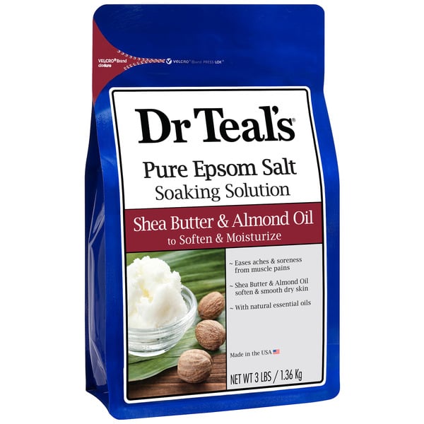 Dr Teal’s Pure Epsom Salt Soak, with Shea Butter & Almond Oil hero