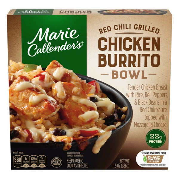 Frozen Meals Marie Callender's Red Chili Grilled Chicken Burrito Bowl Frozen Meal hero