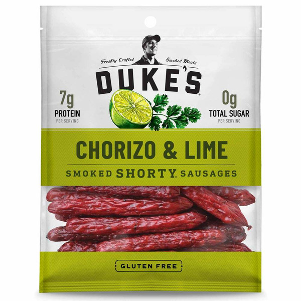 Popcorn & Jerky Duke's Chorizo & Lime Smoked Shorty Sausages hero