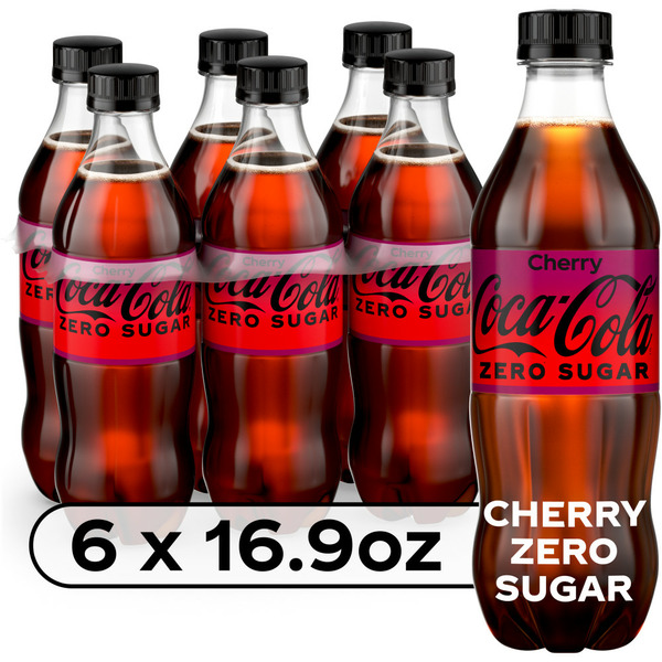 Coca Cola Zero Sugar Cherry Diet Soda Soft Drink hero