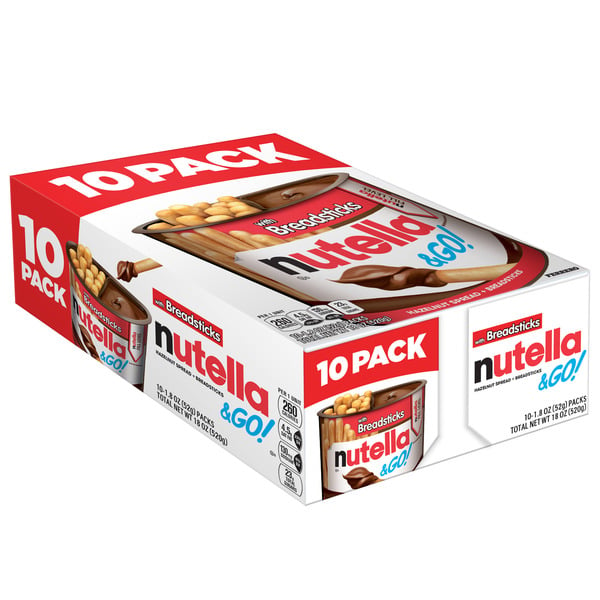 Crackers Nutella & Go Hazelnut and Cocoa Spread with Breadsticks, Snack Pack for Kids hero