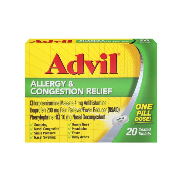 Advil Allergy and Congestion Relief Medicine hero