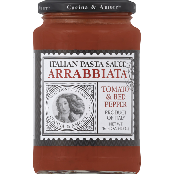 Pasta Sauce Cucina & Amore Pasta Sauce, Italian, Arrabbiata, Tomato & Red Pepper hero