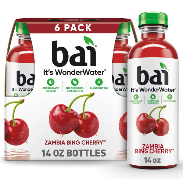 Water, Seltzer & Sparkling Water Bai Zambia Bing Cherry, Antioxidant Infused Beverage hero