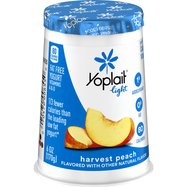 Yogurt/Kefir Yoplait Light Harvest Peach Fat Free Yogurt Cup hero