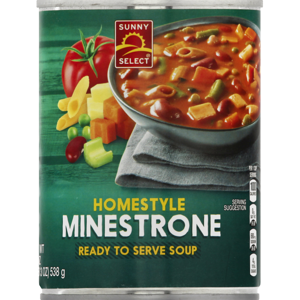 Sunny Select Soup, Minestrone, Homestyle hero