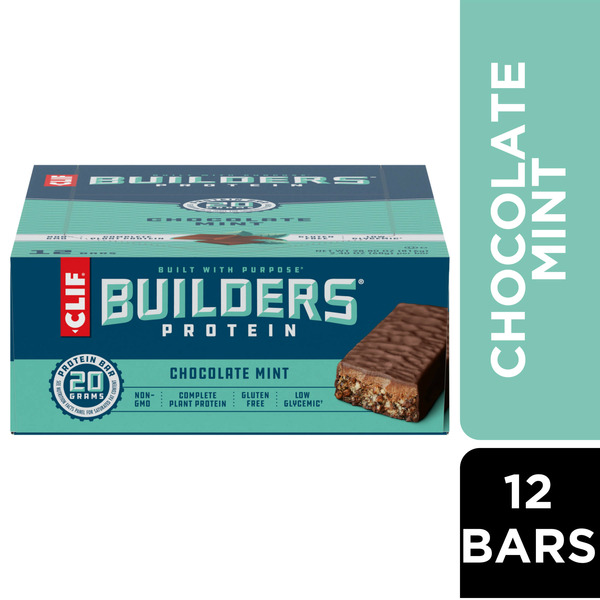 Energy & Granola Bars Builders Chocolate Mint Flavor Plant Based Protein Bars hero