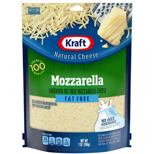 Packaged Cheese Kraft Mozzarella Fat Free Shredded Cheese hero